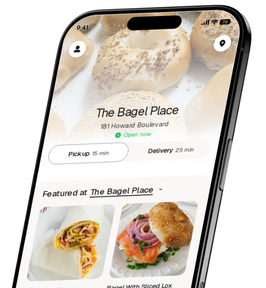 The Bagel Place app preview