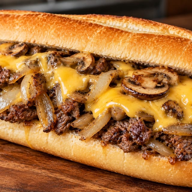 Mushroom & Onion Cheesesteak.