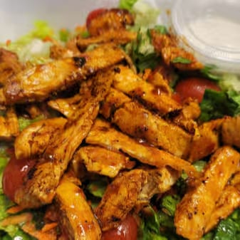 Grilled Chicken Over Salad.